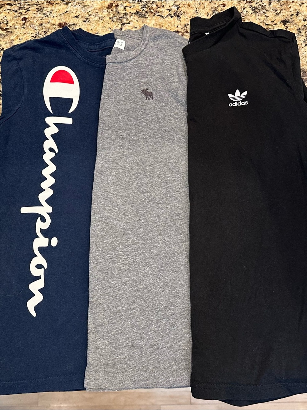 Abercrombie, Adidas and Champion Boy’s T-Shirts, Three Shirts Size M